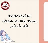 Đề Tài Luận Văn Ngành Ngôn Ngữ Trung